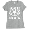 biker t shirt cafe racers ton up boys rockers greasers rock &amp; roll Ladies Fitted T-Shirt