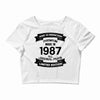 Premium Vintage  1987 Crop Top