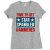 star spangled hammered Ladies Fitted T-Shirt
