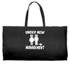 under new management stag night wedding mens Weekender Totes