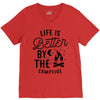 life is better by the camp fire (2) V-Neck Tee