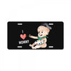 Cute Baby Painter's Mom Love License Plate