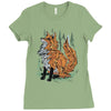polygon fox graphic Ladies Fitted T-Shirt