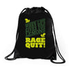 rage quit Drawstring Bags