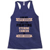 I am Not Super Woman But I'm Fighting Uterine Cancer So Close Enough Racerback Tank