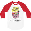 Burger and Fries Best Friends 3/4 Sleeve Shirt
