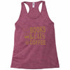 books and cats and coffee Racerback Tank