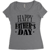 happy father day greeting Women's Triblend Scoop T-shirt