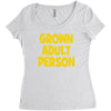 grown adult person Women's Triblend Scoop T-shirt