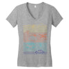 summer zone line Women's V-Neck T-Shirt