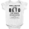 want a better texas black Baby Bodysuit
