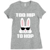 too hip to hop bunny easter Ladies Fitted T-Shirt