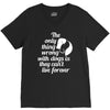 the only thing wrong with dogs V-Neck Tee