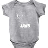 jaws chalk board movie licensed cotton blend adult Baby Onesie