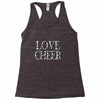 love cheer gold mixed media Racerback Tank