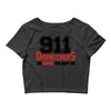 911 dispatcher heroes black logo Crop Top