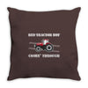 red tractor boy Throw Pillow