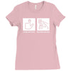 push button receive bacon Ladies Fitted T-Shirt