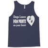 dogs leave paw prints on your heart Tank Top