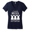little miss cottontail cute bunny easter Women's V-Neck T-Shirt