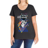 who loves golden retriever. Ladies Curvy T-Shirt