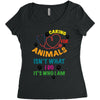 caring for animals isn't what i do it's who i am Women's Triblend Scoop T-shirt