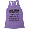 all men are created equal november Racerback Tank