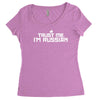 trust me, i'm russian   russia person country culture text pride tee Women's Triblend Scoop T-shirt