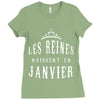 les reines naissent en janvier Ladies Fitted T-Shirt