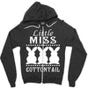 little miss cottontail cute bunny easter Zipper Hoodie