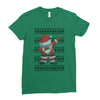 ugly santa dabbing Ladies Fitted T-Shirt