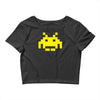 uomo 4 space invaders anni80 vintage videogames Crop Top