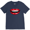 lips red V-Neck Tee