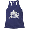 roughin' it roughing trailer camping camp Racerback Tank