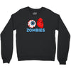 i heart zombies scary eye bloody heart halloween Crewneck Sweatshirt