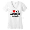 i love my awesome mechanic Women's V-Neck T-Shirt