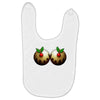 christmas pudding boobs funny Baby Bibs