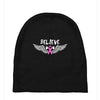 angel wing believe breast cancer Baby Beanies