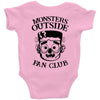 monsters outside fan club back Baby Bodysuit
