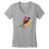 red blu yellow Women's V-Neck T-Shirt