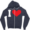 i heart customize it Zipper Hoodie