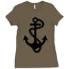 anchor sailor t shirt fashion cross top tee nautical tshirt retro tatt Ladies Fitted T-Shirt