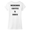 weekends coffee and dogs back Women's V-Neck T-Shirt