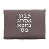go f yourself hebrew letter upside down funny Accessory Pouches