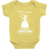 Princesses Are Born In January Baby Onesie