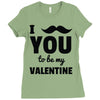 i moustache you to be my valentine Ladies Fitted T-Shirt
