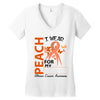 wear peach for  my [you can write any name] Women's V-Neck T-Shirt