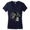 hi girl... ride with me! Women's V-Neck T-Shirt