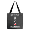 low battery   need beer Tote Bags