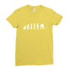 golf evolotions white letter Ladies Fitted T-Shirt